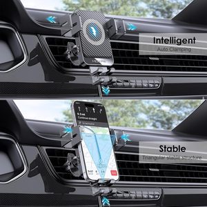 <span class=keywords><strong>Support</strong></span> de téléphone sans fil universel pour <span class=keywords><strong>voiture</strong></span>, fixation automatique sur grille d'aération, charge rapide 15W, cadeau pour conducteurs hommes et femmes - Product Image 5