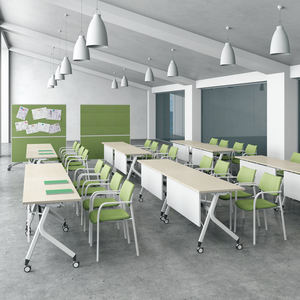 Modern Metal çerçeve katlanabilir konferans masası yerden tasarruf ofis ve okul kullanımı için eğitim odası masa - Product Image 4
