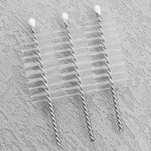 Brosse à bouteille en nylon 40*20*10 avec manche en acier inoxydable 304 pour le nettoyage des tubes à essai et des pailles - Product Image 4