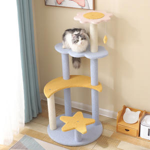 Jouet multicouche moderne pour chat, griffoir vertical sans perte, plate-forme de saut, fournitures pour animaux de compagnie, colonne à griffes, arbres à chat en bois - Product Image 3