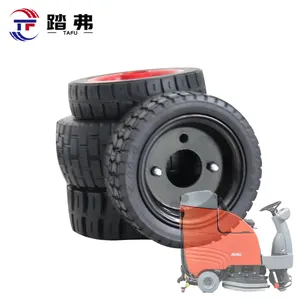 Customized AGV Robot Wheels Aluminum Alloy Coated Wheels Wear-resistant Tires Rubber Wheels