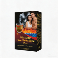 100 Sachets de Ginseng Cinq Trésors pour Tisane – Naturel, Sans Pesticides, Pur, Qualité Supérieure, Bien-être Professionnel, Sain, Grade Supérieur, Vente en Gros