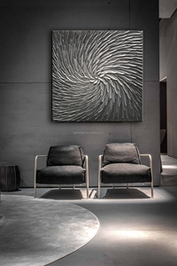 Nghệ thuật đương đại sơn dầu trên vải kết cấu kết cấu bạc màu Xám sơn hiện đại nhà văn phòng trang trí trừu tượng tường nghệ thuật - Product Image 4