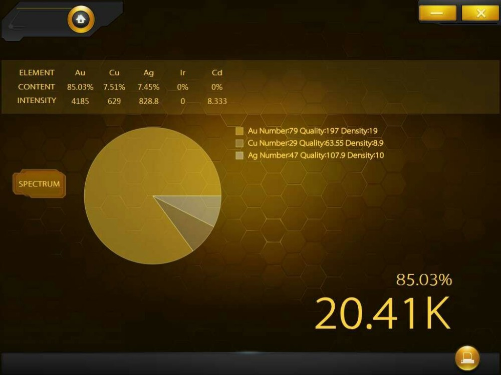 Machine de fabrication de bijoux EXF8200 Testeur d'or Xrf Testeur de mesure de la pureté des bijoux