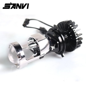 Sanvi Newest Mini H4 LED Projector Lens Headlights 10V-15V 28W 2500LM Car LED Headlight Bulbs High Low Beam Replace H4 Halogen - Product Image 5