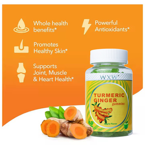 WXW Stock Platinum Cúrcuma Jengibre Crcumin Gummies Suplementos antioxidantes veganos para niños Eficaces para promover la digestión - Product Image 4