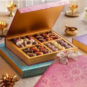 럭셔리 eid 무바라크 이슬람 선물 상자 세트 달콤한 사탕 초콜릿 이슬람 선물 상자 라마단