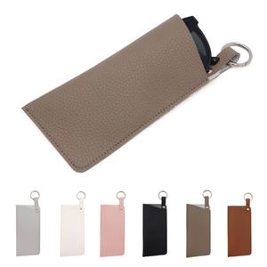 Eyeglass <b>Case</b> Faux Leather Soft Holder Pocket <b>Cases</b> Slim Travel Pouch Portable <b>Glasses</b> With Keyring Sunglasses Storage Bag - Product Image 5