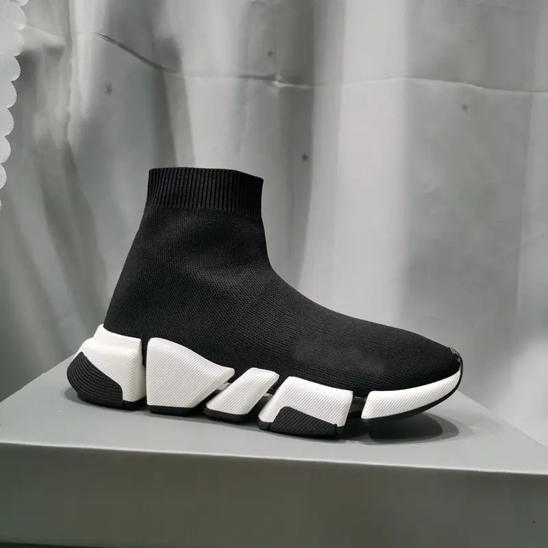 B Socks Original Luxury Black White Flat Platform Casual Breathable Designer Custom Shoes Unisex Women's Fashion Sneakers