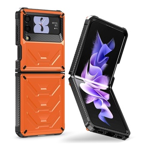 Funda Protectora Plegable para Teléfono Móvil <span class=keywords><strong>Samsung</strong></span> Galaxy <span class=keywords><strong>Z</strong></span> <span class=keywords><strong>Flip</strong></span> 4 <span class=keywords><strong>3</strong></span> 5G, Diseño Ejecutivo, TPU y PC, Estilo Armadura - Product Image 6