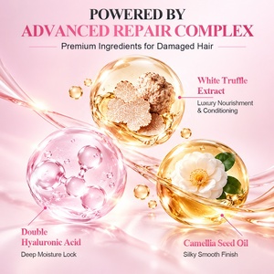 PROINSCARE 500ml Masque Capillaire Réparateur Intensif en Sachet Lissant, Brillant, Doux et Soyeux à la Kératine et au Collagène pour Cheveux Abîmés - Product Image 4