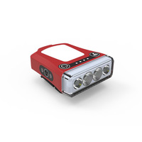 Luz de clip para sombrero controlada por voz, carga TYPE-C, Faro de detección de luz amarilla cálida con luz roja para pesca nocturna