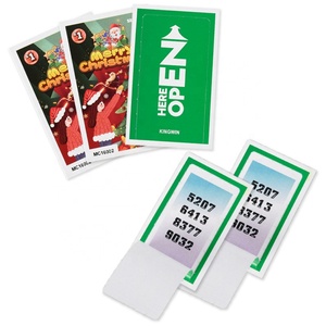Boletos de Lotería Personalizados con Sistema de Raspar, Impresión a Todo Color HD, Diseño Gratuito, Reglas de Ganancia, Juego Navideño de Ganancia Instantánea - Product Image 3