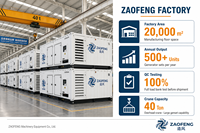 Genset Diesel Tiga Fasa Tipe Terbuka 200kW 500kW 1500kW Alternator Stamford untuk Penggunaan di Lokasi Konstruksi dan Pabrik