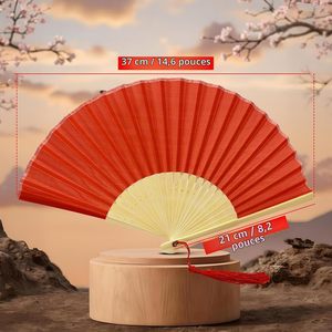 Eco-Friendly Fabric Hand <b>Fan</b> with Bamboo Ribs Love Theme New Year Invitation <b>Fan</b> - Product Image 5