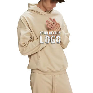 Sweat à capuche pour homme surdimensionné à épaules tombantes de haute qualité 430g, personnalisé, brodé, couleur unie, taille plus, sweats à capuche pour homme - Product Image 1