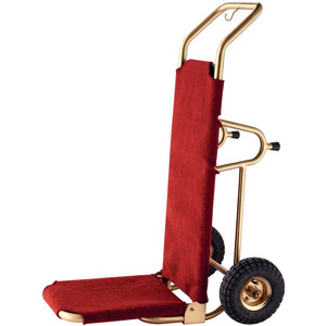 Chariot à bagages pliable à quatre roues en velours rouge Yuman Hotel pour le transport de passagers - Product Image 3