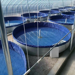 कारखाने का ओम कस्टम आकार गैल्वेनाइज्ड स्टील pvc तरपोलिन जल भंडारण टैंक सिंचाई और जलीय कृषि के लिए - Product Image 3