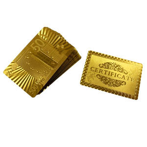 63×88mm ゴールド箔 500ユーロ札 プラスチック製ポーカー 防水 工場価格 トランプ - Product Image 6