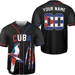 Camiseta de Béisbol de Cuba con Sublimación, Camiseta con la Bandera de Cuba, Camiseta Cubana para Hombre y Mujer, Camiseta con la Bandera de Cuba y Estados Unidos - Product Image 2