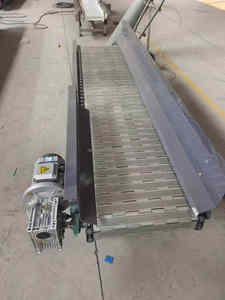 Saman kaldırma balıkçılık zincir plaka uygulamaları için üretim tesisi kullanım için paslanmaz çelik Metal plaka zincir kaldırma konveyör - Product Image 5