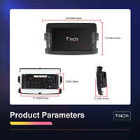 Radio de coche Podofo de 7 pulgadas con Android, 2+64GB, CarPlay inalámbrico, Android Auto para Renault Spring/Dacia Logan/Duster 2012-2017, GPS, WiFi