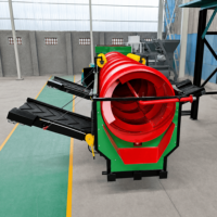 Crible mobile robuste à tambour pour le criblage de la terre de surface, idéal pour le compost, les déchets de construction, le sable et le gravier – Expédition facile