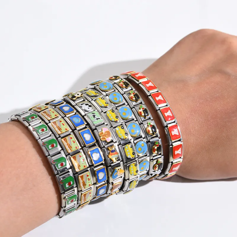 Gemengde Stijlen Mode Sieraden Groothandel Rvs Italiaanse Bedelarmband Bedels