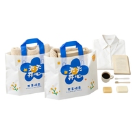 Sac de courses en plastique biodégradable avec poignée pour magasin de puériculture en stock