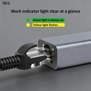 Adaptateur USB Type C vers <span class=keywords><strong>Ethernet</strong></span> 2.5G avec indicateur LED, convertisseur réseau filaire haute vitesse pour ordinateur IOS, scanner de codes-barres, caméra - Product Image 5