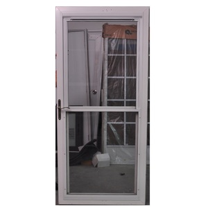 Puertas interiores exteriores de <span class=keywords><strong>PVC</strong></span> blanco, marco de vidrio doble, puertas interiores abatibles de entrada, patio oscilante residencial francés, otras puertas - Product Image 5