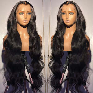 วิกผมบราซิลแบบลอนน้ำ ขนาด 26 นิ้ว สำหรับ<span class=keywords><strong>ผู้หญิง</strong></span> <span class=keywords><strong>ผม</strong></span>ยาวแบบ Body Wave  พร้อม HD Lace Frontal 13x4  ไร<span class=keywords><strong>ผม</strong></span>ธรรมชาติแบบ Preplucked <span class=keywords><strong>ผม</strong></span>แท้ - Product Image 2