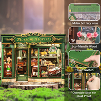CuteBee 2025 nouveau Design CWGB403 livre Nook jardin maison 3D Puzzle en bois livre en bois Nook Miniature maison artisanat Kits pour adultes