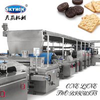 Ligne de production de biscuits et craquelins entièrement automatique, multifonctionnelle, à haut rendement, en acier inoxydable de qualité alimentaire