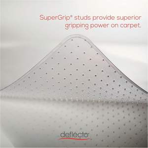 Alfombrilla para Silla Alera Moderna con Diseño de Tachuelas, para Alfombras de Pelo Plano, 45 x 53 Pulgadas, de PVC, Vinilo y PET, Lavable, con Borde Transparente, para Oficina y Sala de Estar - Product Image 4