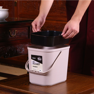 Özel Logo küçük çay drenaj kova plastik kova gıda kompost <span class=keywords><strong>Bin</strong></span> mutfak çöp kutusu kapaklı - Product Image 6