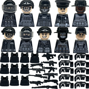 Figurines d'<span class=keywords><strong>action</strong></span> militaires en gros d'usine, ensembles de modèles tactiques des forces spéciales <span class=keywords><strong>SWAT</strong></span> avec armes à feu, cadeau pour enfants et adultes - Product Image 1