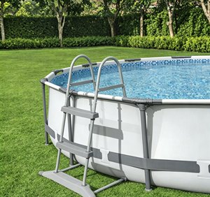 Escalera Portátil <span class=keywords><strong>para</strong></span> <span class=keywords><strong>Piscina</strong></span> Elevada, Compatible con Agua Salada y Rayos UV, <span class=keywords><strong>de</strong></span> Metal, Resistente a la Corrosión, Plegable, <span class=keywords><strong>para</strong></span> Limpieza <span class=keywords><strong>de</strong></span> Piscinas - Product Image 2