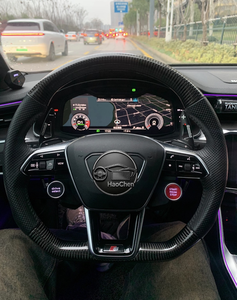 Volant sport à fond plat en Alcantara de qualité supérieure pour <span class=keywords><strong>Audi</strong></span> A3 A4 A5 A6 C7 C8 <span class=keywords><strong>Q3</strong></span> Q5 RS3 RS4 <span class=keywords><strong>S</strong></span> <span class=keywords><strong>Line</strong></span> - Pièces intérieures - Product Image 4