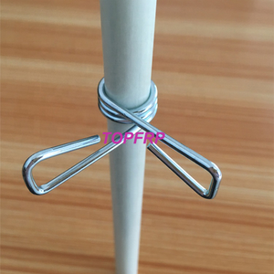 Poteau de clôture électrique en fibre de verre de 9,5 mm avec clips en acier inoxydable - Product Image 5