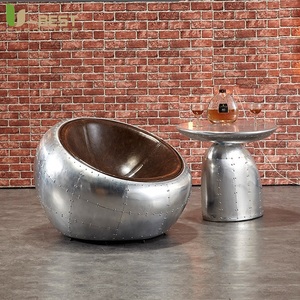 Sedia di Lusso Vintage Industriale Retrò Stile Aviatore per Bar Sigari, Pub, Club, Studio, Concessionaria Auto, Salotto, Arredamento Steampunk - Product Image 3