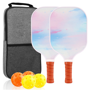 Ensemble complet de raquettes de pickleball Enhance <span class=keywords><strong>Duo</strong></span>, raquette de padel, noyau en nid d'abeille en fibre de verre, 16 mm, haute qualité, 2 raquettes, 4 balles, 1 sac - Product Image 1