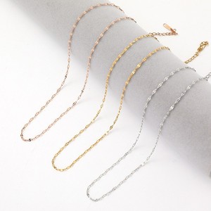 Stainless Steel Lip Chain O-Chain Gold <b>Box</b> Chain Necklace Jewelry Accessory Wholesale 40cm 45cm Rose Gold Silver - Product Image 1