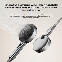 Robinet de douche mural hybride intelligent à LED en alliage d'aluminium, contrôle de température, touches de piano, design moderne et minimaliste, pour l'exportation