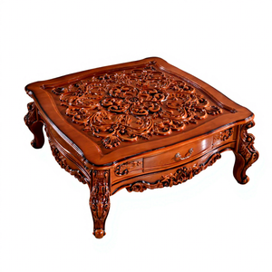 <span class=keywords><strong>Table</strong></span> <span class=keywords><strong>basse</strong></span> en <span class=keywords><strong>bois</strong></span> <span class=keywords><strong>massif</strong></span> traditionnelle de luxe sculptée à la main pour salon Classique européen Antique Luxe Couleur personnalisée - Product Image 1