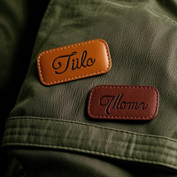 Écussons vierges en similicuir PU personnalisés avec logo gravé au laser et gaufré, pour la réparation et l'identification, pour jeans, bonnets et vêtements