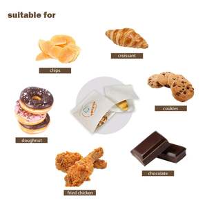 Disposable Food-Safe Paper Greaseproof Pastry <b>Bag</b> Waxed <b>Bags</b> for Fried Chicken <b>Cookie</b> Popcorn Packaging Custom Logo for Seeds - Product Image 6