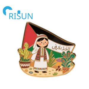 Fábrica Metal <span class=keywords><strong>Jordan</strong></span> viaje recuerdo personalizado jordano país bandera mapa emblema nacional broche insignia regalo <span class=keywords><strong>Jordan</strong></span> solapa Pin insignia - Product Image 4