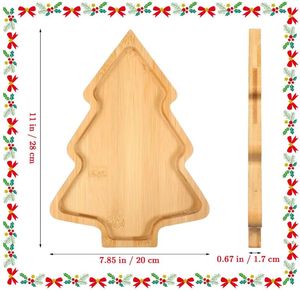 <span class=keywords><strong>Plateau</strong></span> de service pour apéritifs et sushis en forme de sapin de Noël en bois, personnalisable, durable et écologique, pour les fêtes et la maison - Product Image 2
