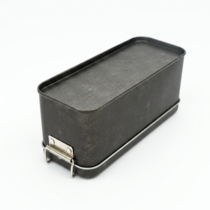 Wholesale Rectangular Double Clasp Tinplate <b>Box</b> Antique Black <b>Metal</b> Tin Can For Pineapple Pastry Biscuit Dessert Gift Packing - Product Image 5
